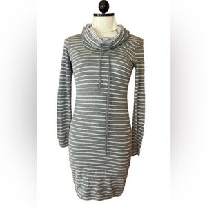 Tommy Bahama Gray and White Striped Reversible Dress